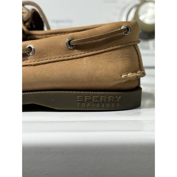 Sperry Top-Sider Authentic Original Boat Shoes Tan Leather Men’s 5M Non-Marking - Picture 7 of 11
